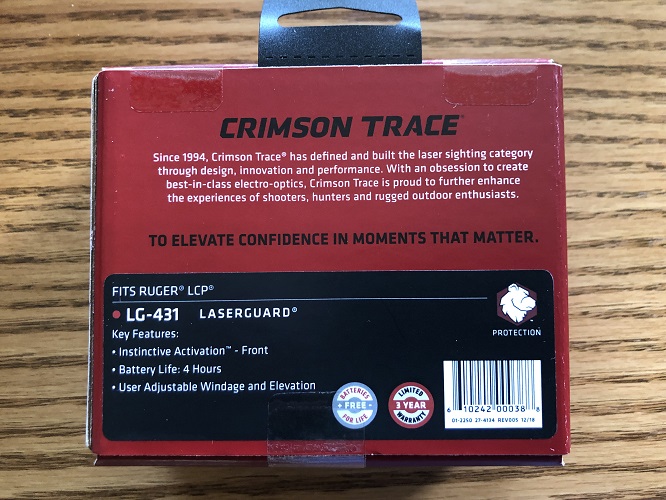Crimson Trace Laser for Ruger LCP – LG-431 - TJ Target