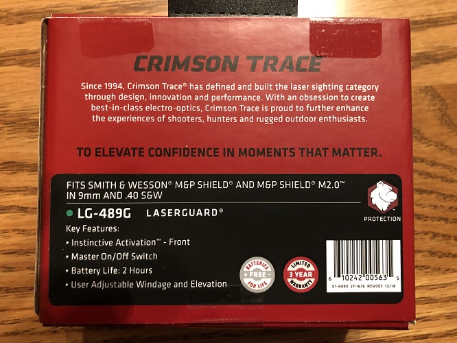 Crimson Trace LG489G – green laser sight for Smith & Wesson M&P Shield ...