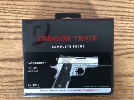 LG-404G Crimson Trace Green Lasergrips for 1911 Compact Pistols 