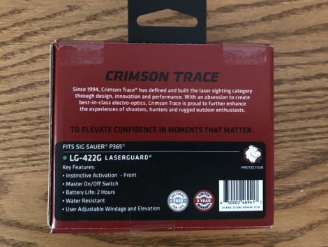 Crimson Trace LG-422G – green laser sight for Sig Sauer P365 - TJ Target