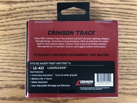 Crimson Trace LG-422 – red laser sight for Sig Sauer P365, P365-XL ...