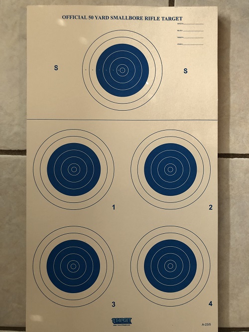 Rifle Targets – A23/5 50 yard small bore rifle targets. This is printed on  hard stock paper and the color of bull's Eye is blue. - TJ Target